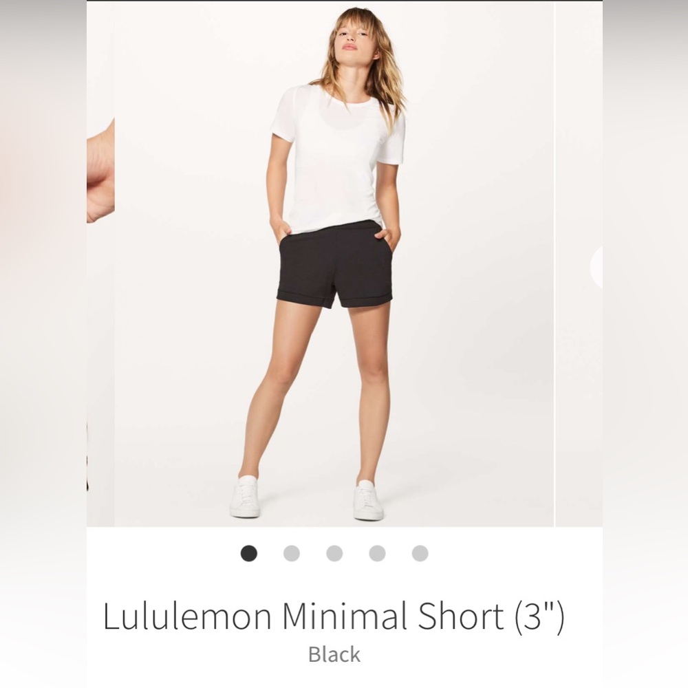 Lululemon Minimal Short 3” blk sz 4